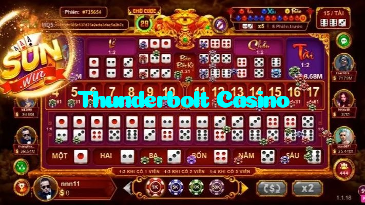 Thunderbolt Casino casino presented on mobile device in Pakistan with slots and live games
